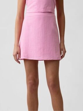 BNWT gap pink linen blend skirt - women’s XS